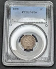 1878 Indian Head Cent Bronze Small Penny PCGS VF30