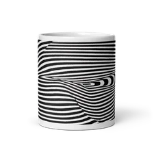 Optical Illusion Waves Ceramic 11oz Mug - Mind-Bending Coffee Cup