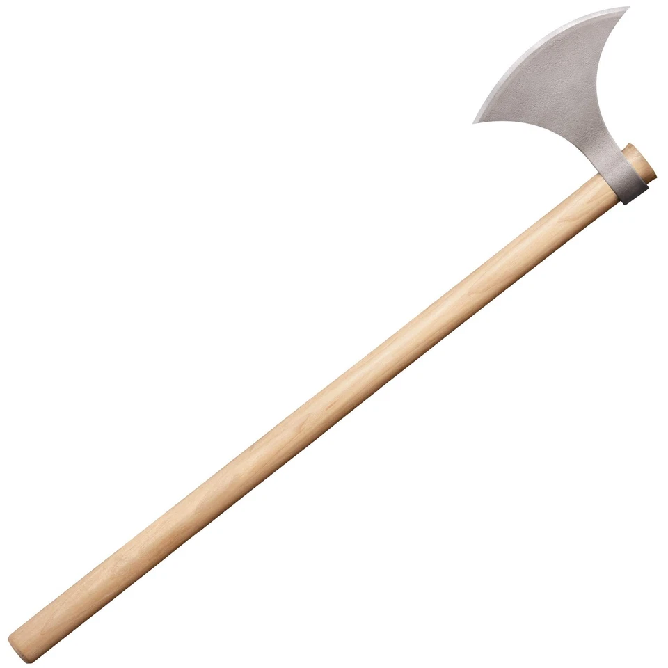 Viking Battle Axe with 30 Inch Hickory Handle Cutting Chopping Stabbing Tool - Image 4 of 4