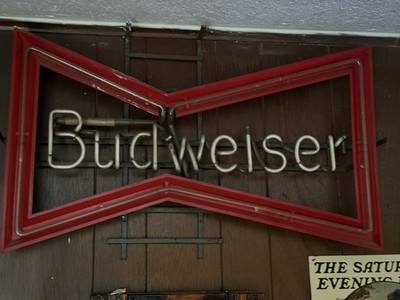 Vintage 1980s Budweiser Bowtie Neon Sign - Local DFW Pickup | eBay