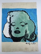 Andy Warhol COA Art Painting Original Drawing Vintage Paper Signed