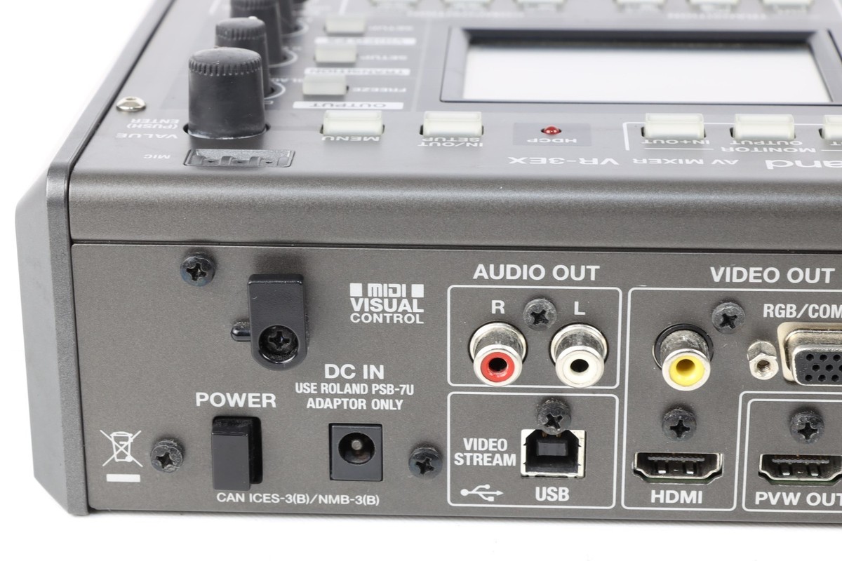 Roland VR-3EX Four Channel Audio Video Mixer Video Production W