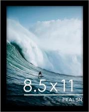 PEALSN 8.5 by 11 Picture Frame Black, Frames x 11 8.5x11, Black 