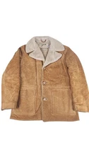 Vtg Schott Bros NYC Western Rancher  Suede Trucker Jacket Mens Size 40 R USA