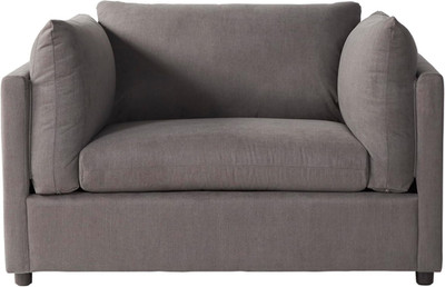 Enda Carbon Gray Oversized Cuddler Arm Chair for Cozy Living Rooms