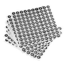 10Pack Number Sticker 1-100 Label Number Self Adhesive Label Black White