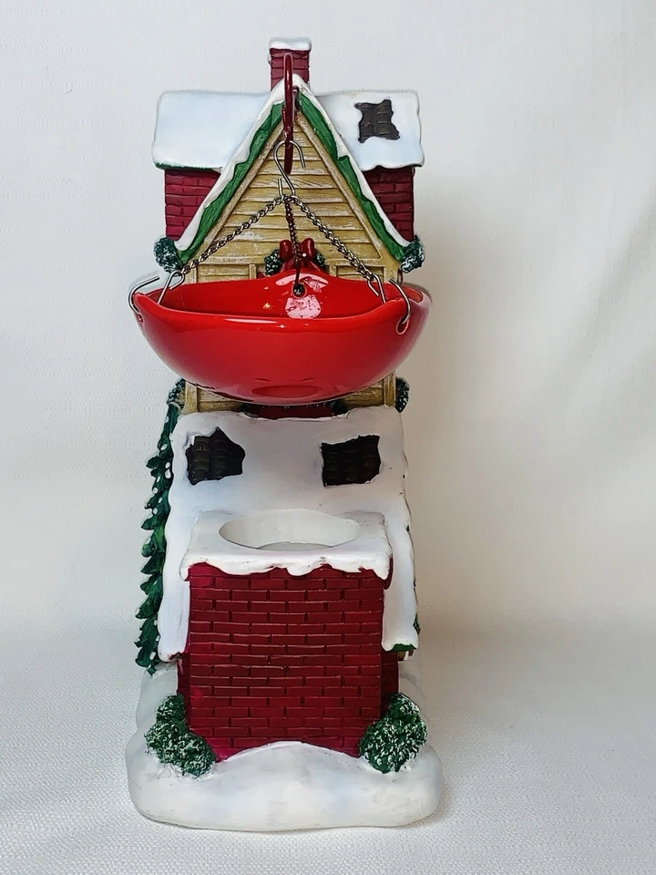 Yankee Candle Tea Light Red Holiday House P2 calentador de tarta de Navidad LTD DIFÍCIL DE ENCONTRAR Foto 2 de 4