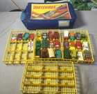 Vintage 1971 Matchbox Hot Wheels 48 Car Carrying Case Blue Included 29 Cars
