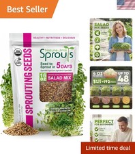 Organic Salad Mix – Non-GMO Microgreen Seeds for Growing – Healthy Broccoli, ...