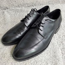 Cole Haan Grand.OS Black Leather Apron Toe Derby Shoes Mens 11.5 M Excellent
