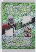 2015 Spectra Neon Green Prizm 6/10 David Johnson Mike Davis Dual Patch Auto 0af