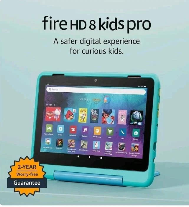 Amazon Fire HD 8 Kids Pro tablet (newest model), ages 6-12. Bright 8" HD screen@ - Image 3 of 3