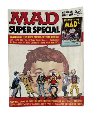 MAD Magazine No. 18 1975 Super Special Reality Street Nostalgic MAD Bonus VG 4.0