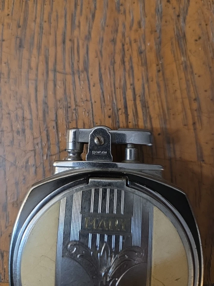 Combo compacto encendedor de maquillaje para mujer Ronson Ladypact raro Foto 2 de 4