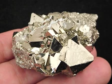 PYRAMID Shaped Crystals! Tetrahedron PYRITE Crystal Cluster Peru 153gr