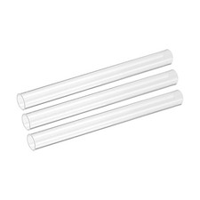 3Pcs Clear Rigid Acrylic Pipe 9mm ID x 12mm OD 6" Round Clear Plastic Tube