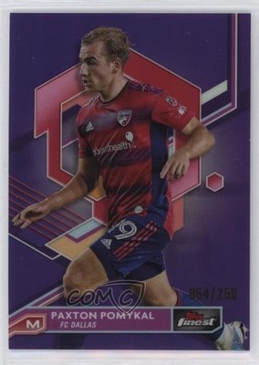 2023 Topps Finest MLS Purple Refractor 54/250 Paxton Pomykal #48 01zv