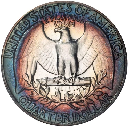 1960 Toned Washington Quarter Proof PCGS PR 67 PF See Video Toning Silver Coin