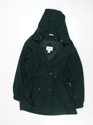 Jacqueline Ferrar Damen grün Petite Large Anorak Jacke mit Kapuze