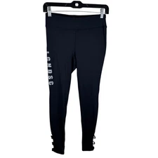 LGND Supply Co. Black Skinny Strappy Ankle Fit Mid Rise Athletic Leggings Size S