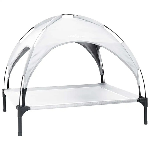 Hundebett Aus Stahl Silbergrau 104X86X84,5 Cm FüR GroßE Hunde-image