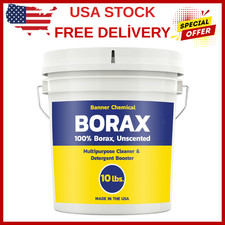 Raw Borax 10 lbs - 100 Pure, Unscented, Multi-Purpose Cleaner  Detergent...