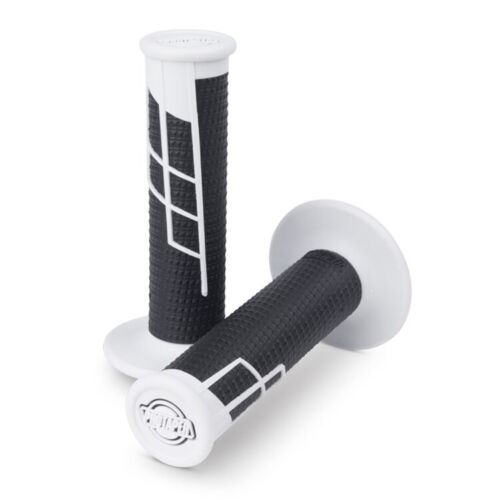 Pro Taper Lock On Half Waffle Motocross Grips White Black - Picture 1 of 1