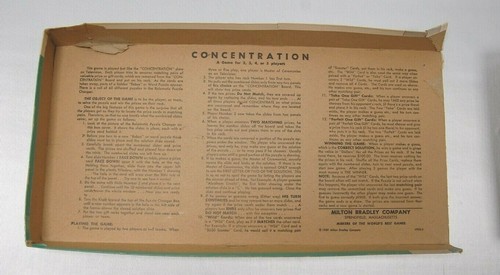 1960 MILTON BRADLEY Concentration Game No. 4950 - Picture 3 of 8