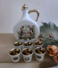 Zauberhaftes Lik&ouml;r Service aus Keramik Jugendstil - Shabby chic - Brocante