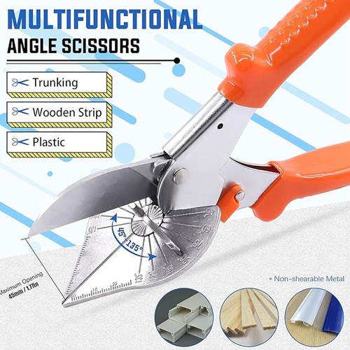 Gehrungsschere 45°~135° Amboss Winkelschneider für Kunststoff Gummi Holz PVC - Bild 4 von 15