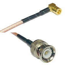 USA-CA RG316 SMB FEMALE ANGLE to BNC MALE Coaxial RF Pigtail Cable