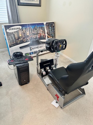 Complete Sim racing platform w/ 65 Curved screen Samsung | eBay