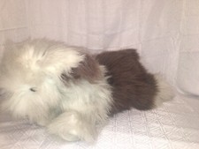 EUC-HTF-24  Folktails Folkmanis Shaggy Sheep Dog Furry Plush Hand Puppet Animal