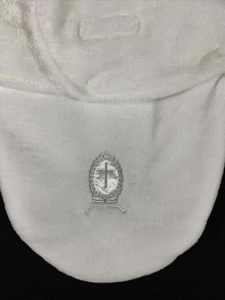 NUEVO CON ETIQUETAS Mantas y Más Allá Blanco Bolsa de Envoltura Manta Bautizo Bebé Bebé Foto 4 de 4