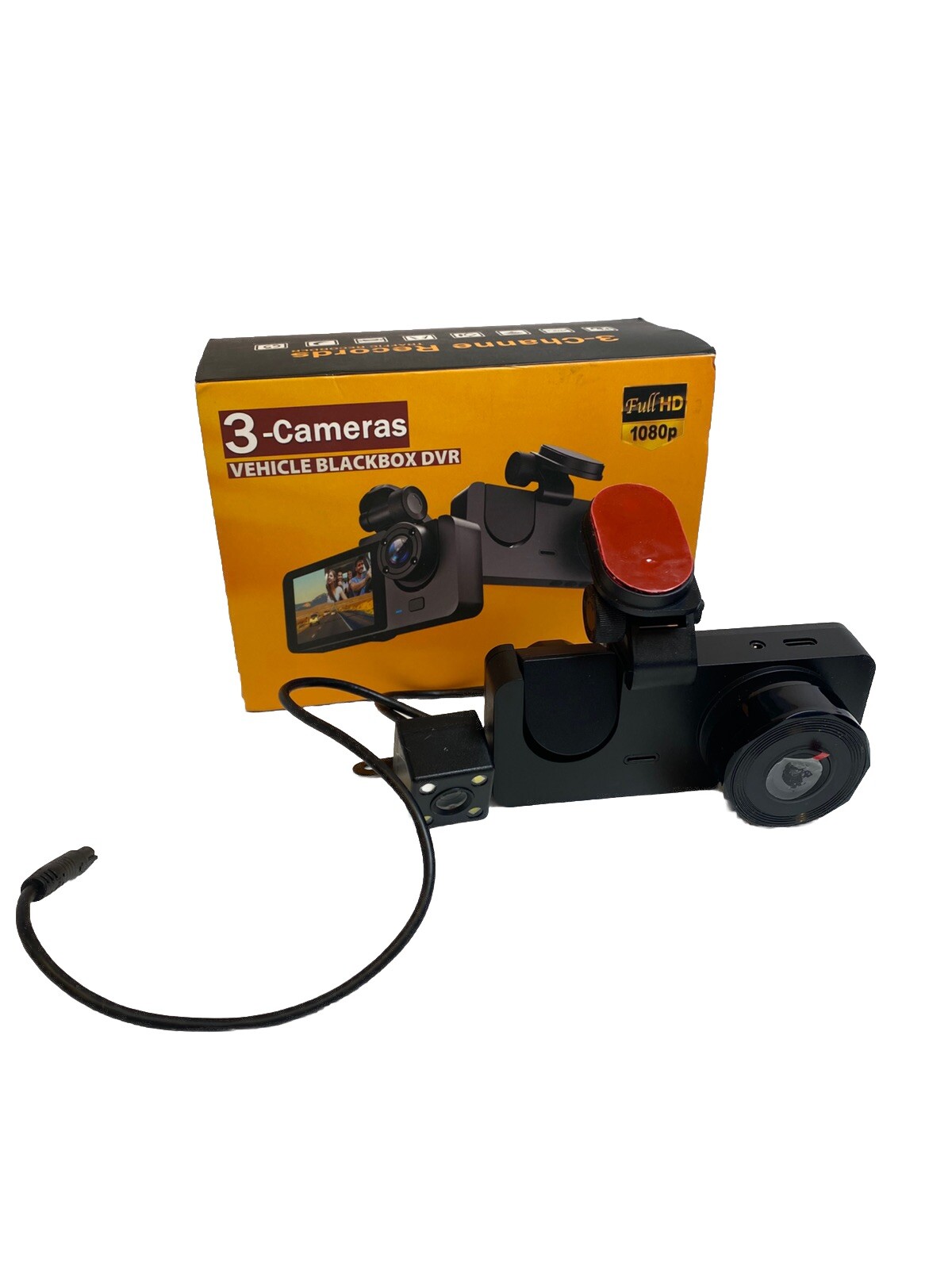 4K 3-Channel Dash Cam for Cars with Front, Rear, and Inside Views, Free 3-image