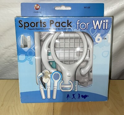 Wii Accessory Pack Sports Pack 6 in 1 for Nintendo Wii Video Game Controller Accessories ...
