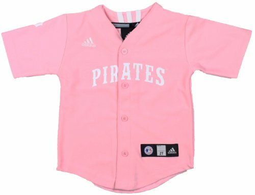 Розовая майка Adidas MLB для девочек Pittsburgh Pirates