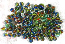 Vintage Bag of 102 Marbles - see close ups