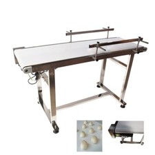 53''x15.7" Electric Industrial PVC Belt Conveyor Two Guardrail 110V Speed Adjust