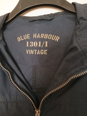 M&S Blue Harbour Vintage Navy Showerproof Spring Jacket Size S