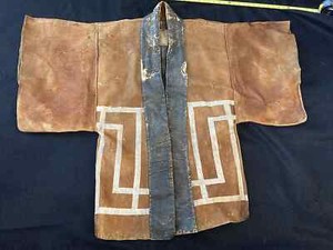 Super RARE! Japanese Edo Period Doeskin Wealthy Man's Fireman's Robe