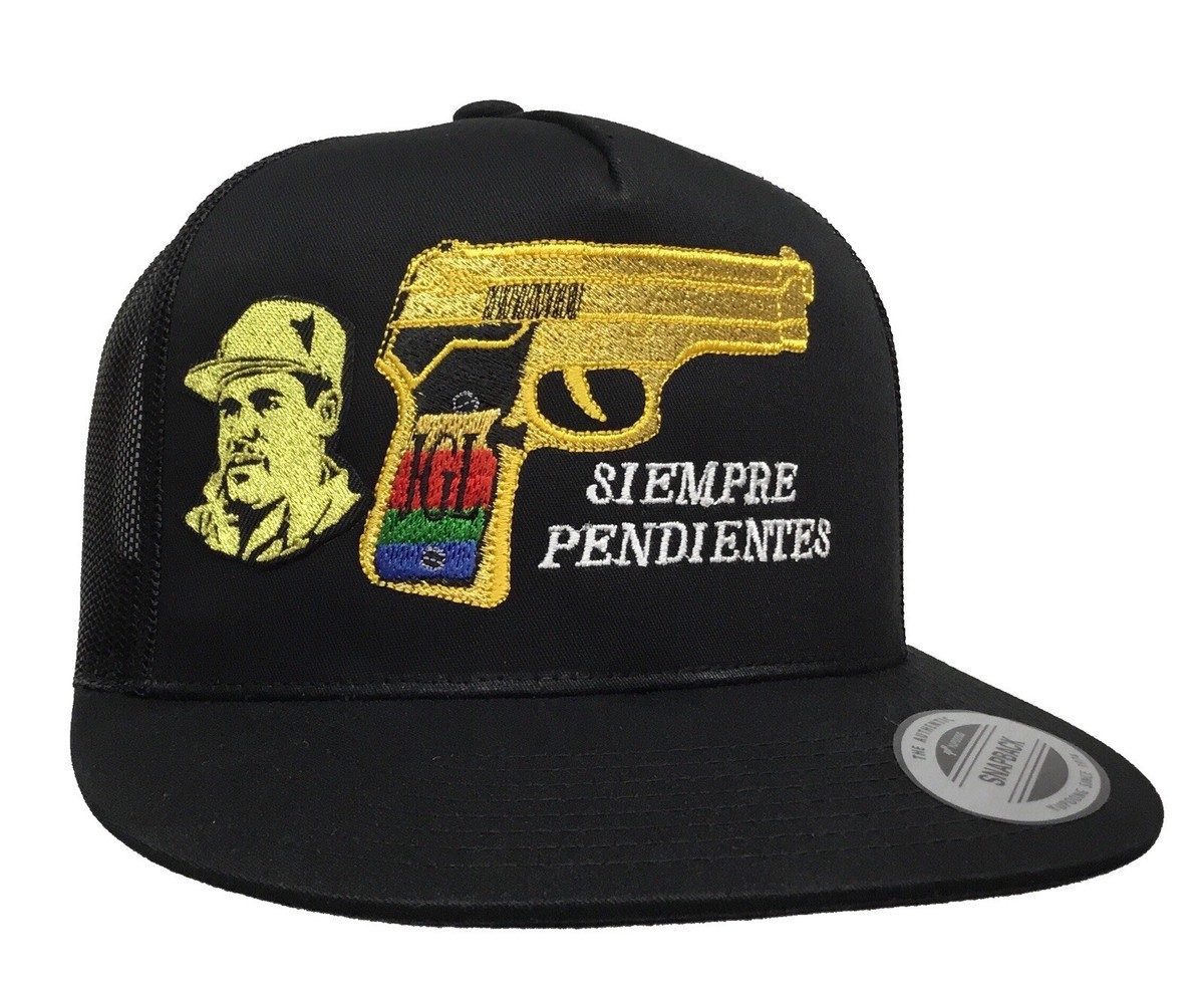 hello lupo  hat Mサイズ JGL PISTOLA EL CHAPO GUZMÁN HAT BLACK MESH SNAPBACK MEXICO