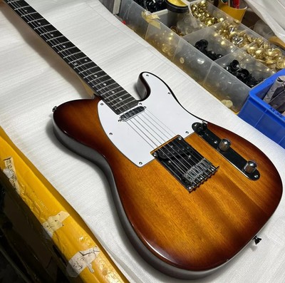 Tele Electric Guitar Rosewood Fretboard Mahogany Body Vintage Sunburst Color