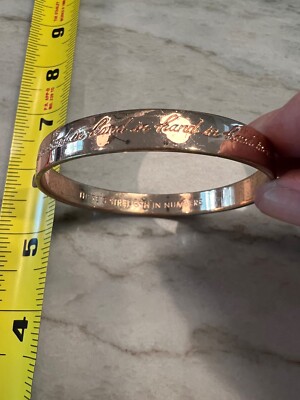 Kate Spade Idiom rose gold bangle bracelet