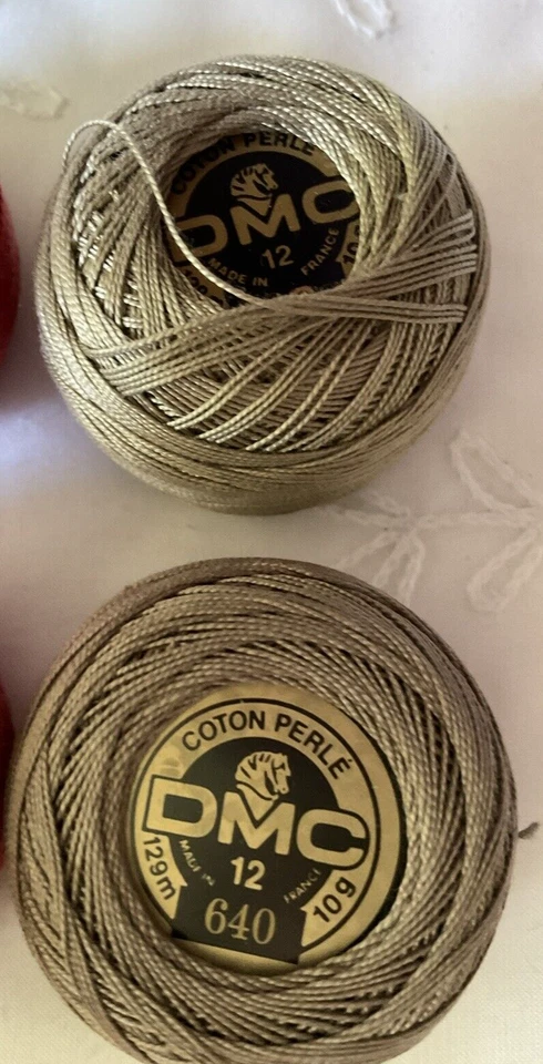 DMC Cotton Perle Thread Lot of 4 Size 8 & 12 Made in France Assorted Colors New - Image 3 of 3