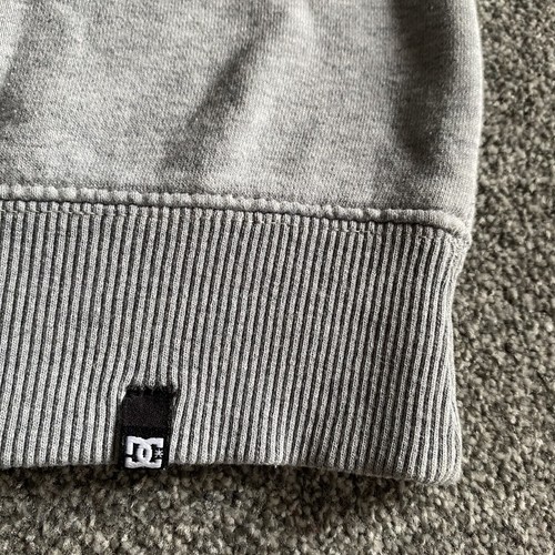 DC Shoes Sweatshirt Mens Medium M Battlefield Crew Grey Sweater Streetwear Top - Picture 6 of 12