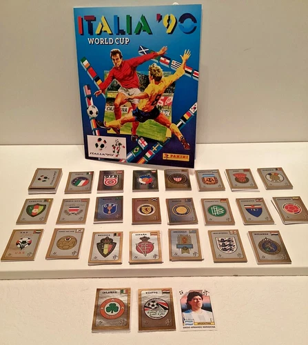 PANINI WORLD CUP ITALIA 90 1990 SET COMPLETO ADESIVI SFUSI + 1 ALBUM - REPLICA