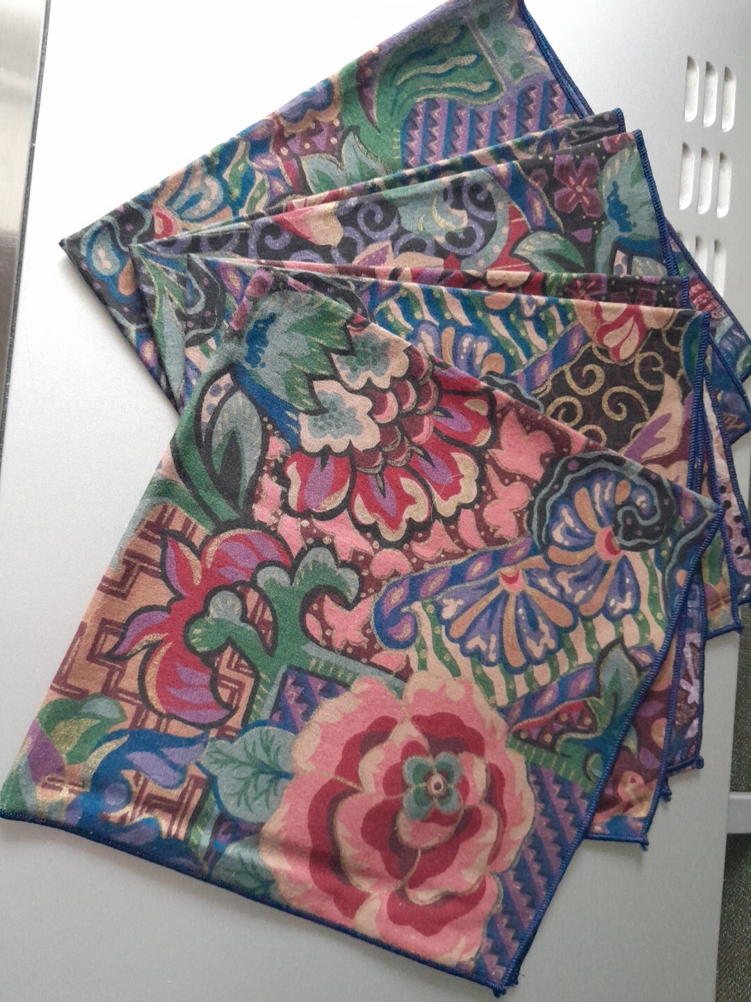 Vintage Dinner Napkins Set of 4 Multicolor 16 x 16 in. eBay