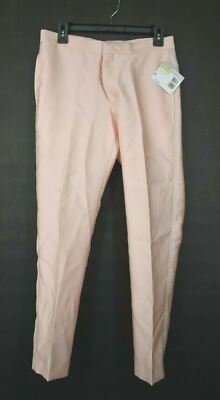Alfani Mens Light Pink Slim Fit Stretch Tuxedo Pants Finished Hem Zip Fly $135
