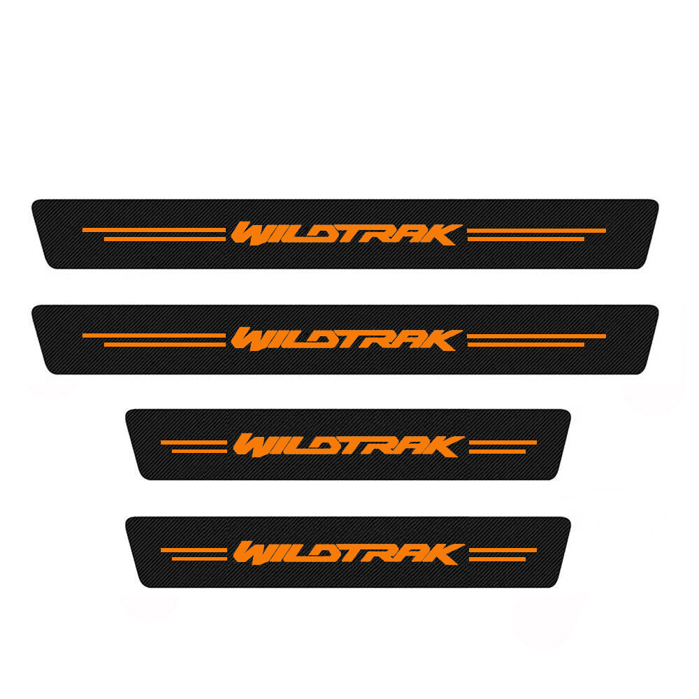 4X For Ford Ranger Wildtrak Orange Car Door Sill Scuff Step Stickers ...
